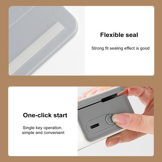Mini Bag Sealer with LED Display USB Rechargeable Sealing Machine for Chip Bags Portable Plastic Bag Resealer 1600mAh Battery